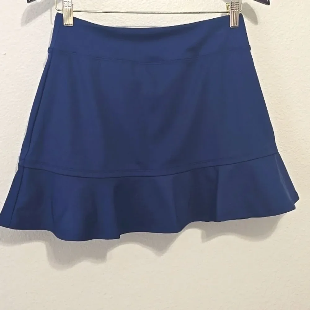Tommy Bahama Navy blue pull on‎ athletic tulip skirt with shorts skort S